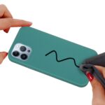 For iPhone 15 Pro Max Solid Color Silicone Phone Case(Pine Needle Green) - Image 5