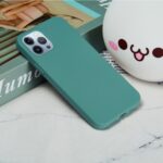 For iPhone 15 Pro Max Solid Color Silicone Phone Case(Pine Needle Green) - Image 6