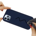 For iPhone 15 Pro Max Solid Color Silicone Phone Case(Midnight Blue) - Image 5