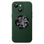 For iPhone 15 SULADA Microfiber Leather MagSafe Magnetic Phone Case(Green)