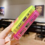 For iPhone 11 Color Contrast Lens Frame Transparent TPU Phone Case(Black + Rose Red) - Image 5