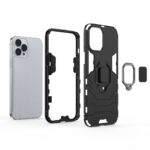 For iPhone 12 Pro Max Shockproof PC + TPU Protective Case with Magnetic Ring Holder(Navy Blue) - Image 3