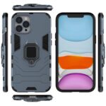 For iPhone 12 Pro Max Shockproof PC + TPU Protective Case with Magnetic Ring Holder(Navy Blue) - Image 6