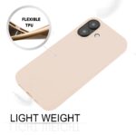 For iPhone 16 Plus GOOSPERY SOFT FEELING Liquid TPU Soft Phone Case(Apricot) - Image 3