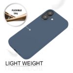For iPhone 16 Plus GOOSPERY SOFT FEELING Liquid TPU Soft Phone Case(Dark Blue) - Image 3