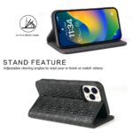For iPhone 15 Pro Max Fierre Shann Crocodile Texture Magnetic Genuine Leather Phone Case(Black) - Image 5