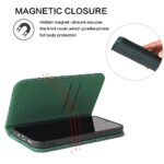 For iPhone 15 Pro Max Fierre Shann Crocodile Texture Magnetic Genuine Leather Phone Case(Green) - Image 4