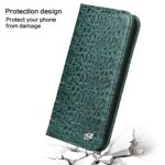 For iPhone 15 Pro Max Fierre Shann Crocodile Texture Magnetic Genuine Leather Phone Case(Green) - Image 7