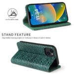 For iPhone 15 Plus Fierre Shann Crocodile Texture Magnetic Genuine Leather Phone Case(Green) - Image 5