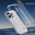 For iPhone 15 Pro iPAKY Hanguang Series Transparent TPU+PC Phone Case(Transparent Black) - Image 5