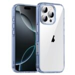 For iPhone 16 Pro Max iPAKY Aurora Series Shockproof PC + TPU Protective Phone Case(Transparent Blue)