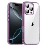 For iPhone 16 Pro Max iPAKY Aurora Series Shockproof PC + TPU Protective Phone Case(Transparent Purple)