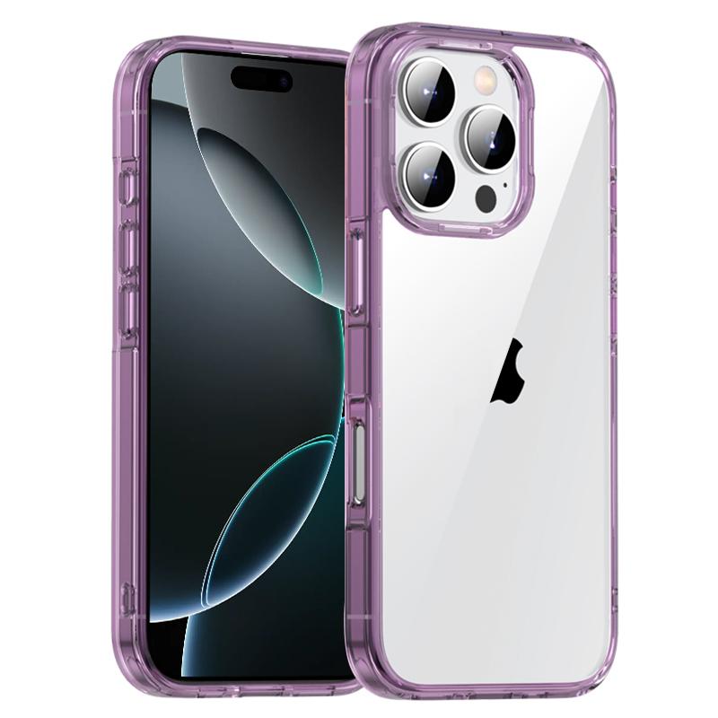EDA005286106D.jpg For iPhone 16 Pro Max iPAKY Aurora Series Shockproof PC + TPU Protective Phone Case(Transparent Purple) - Image 1