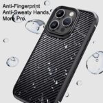 For iPhone 15 Pro iPAKY MG Series Carbon Fiber PC + TPU Protective Phone Case(Dark Red) - Image 3