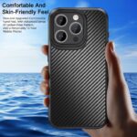 For iPhone 15 Pro iPAKY MG Series Carbon Fiber PC + TPU Protective Phone Case(Dark Red) - Image 6