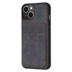 For iPhone 14 Plus BF28 Frosted Card Bag Phone Case with Holder(Black) - Image 2