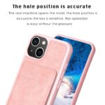 For iPhone 14 Plus BF28 Frosted Card Bag Phone Case with Holder(Pink) - Image 3