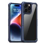 For iPhone 15 Pro iPAKY Guard Series Transparent PC+TPU Phone Case(Blue)
