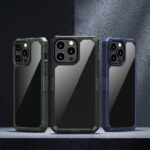 For iPhone 15 Pro iPAKY Guard Series Transparent PC+TPU Phone Case(Blue) - Image 2