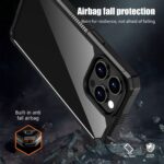 For iPhone 15 Pro iPAKY Guard Series Transparent PC+TPU Phone Case(Blue) - Image 6