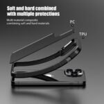 For iPhone 15 Pro iPAKY YJ Series Transparent PC+TPU Phone Case(Black) - Image 3