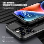 For iPhone 15 Pro iPAKY YJ Series Transparent PC+TPU Phone Case(Black) - Image 4