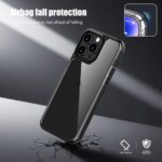 For iPhone 15 Pro iPAKY YJ Series Transparent PC+TPU Phone Case(Black) - Image 6