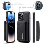 For iPhone 15 Pro DG.MING M2 Series 3-Fold Card Bag Wallet Leather Phone Case(Black) - Image 7