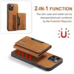 For iPhone 15 Pro DG.MING M2 Series 3-Fold Card Bag Wallet Leather Phone Case(Brown) - Image 5