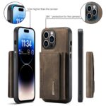 For iPhone 15 Pro DG.MING M2 Series 3-Fold Card Bag Wallet Leather Phone Case(Coffee) - Image 7