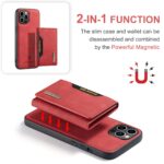 For iPhone 15 Pro DG.MING M2 Series 3-Fold Card Bag Wallet Leather Phone Case(Red) - Image 5