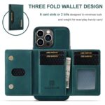 For iPhone 15 Pro DG.MING M2 Series 3-Fold Card Bag Wallet Leather Phone Case(Green) - Image 2