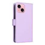 For iPhone 15 BETOPNICE BN-005 2 in 1 Detachable Imitate Genuine Leather Phone Case(Light Purple) - Image 3