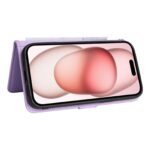 For iPhone 15 BETOPNICE BN-005 2 in 1 Detachable Imitate Genuine Leather Phone Case(Light Purple) - Image 7