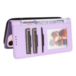 For iPhone 15 BETOPNICE BN-005 2 in 1 Detachable Imitate Genuine Leather Phone Case(Light Purple) - Image 8