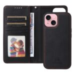 For iPhone 15 BETOPNICE BN-005 2 in 1 Detachable Imitate Genuine Leather Phone Case(Black) - Image 4