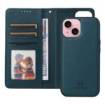 For iPhone 15 BETOPNICE BN-005 2 in 1 Detachable Imitate Genuine Leather Phone Case(Blue) - Image 4