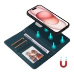 For iPhone 15 BETOPNICE BN-005 2 in 1 Detachable Imitate Genuine Leather Phone Case(Blue) - Image 6