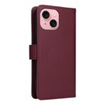 For iPhone 15 BETOPNICE BN-005 2 in 1 Detachable Imitate Genuine Leather Phone Case(Wine Red) - Image 3