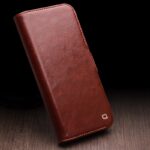 For iPhone 15 Pro QIALINO Classic 103 Buckle Genuine Leather Phone Case(Brown) - Image 4