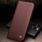 For iPhone 15 Pro QIALINO Classic Gen2 Genuine Leather Phone Case(Black) - Image 2