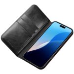 For iPhone 16 Pro Max QIALINO Classic Genuine Leather Phone Case(Black) - Image 4
