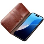 For iPhone 16 Pro Max QIALINO Classic Genuine Leather Phone Case(Brown) - Image 4