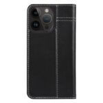 For iPhone 15 Pro Max GEBEI Top-grain Horizontal Flip Leather Phone Case(Black) - Image 3