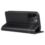 For iPhone 15 Pro Max GEBEI Top-grain Horizontal Flip Leather Phone Case(Black) - Image 5