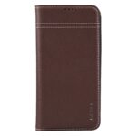 For iPhone 15 Pro Max GEBEI Top-grain Horizontal Flip Leather Phone Case(Brown) - Image 2
