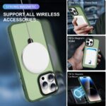 For iPhone 15 Pro Max Skin-feel MagSafe Holder PC Hybrid TPU Phone Case(Green) - Image 6