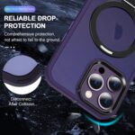 For iPhone 15 Pro Max Skin-feel MagSafe Holder PC Hybrid TPU Phone Case(Dark Purple) - Image 5