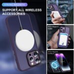 For iPhone 15 Pro Max Skin-feel MagSafe Holder PC Hybrid TPU Phone Case(Dark Purple) - Image 6