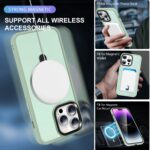 For iPhone 15 Pro Max Skin-feel MagSafe Holder PC Hybrid TPU Phone Case(Matcha Green) - Image 6